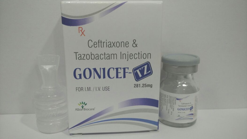 GONICEF-TZ 281.25 | Ceftriaxone 250 mg + Tazobactum 31.25 mg + WFI GONICEF-TZ 281.25 | Ceftriaxone 250 mg + Tazobactum 31.25 mg + WFI